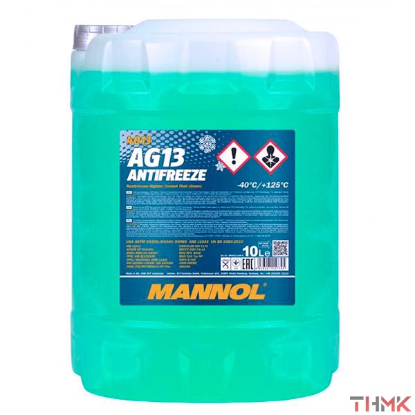 Антифриз Mannol Hightec AG13 зеленый 10 л канистра купить в Нижнем Новгороде